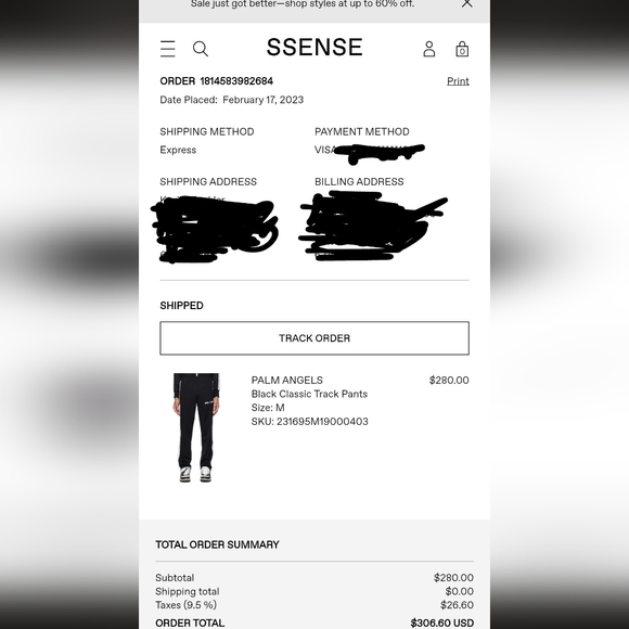 Palm Angels Black Classic track pants medium - Picture 8 of 8